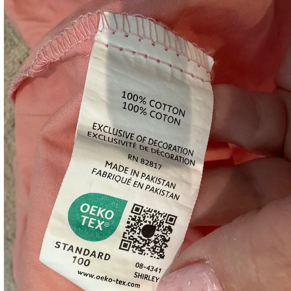 Lacoste 100% Cotton Sheet Set‎ Twin XL Shirley Pink 4 Piece Minimalist Preppy